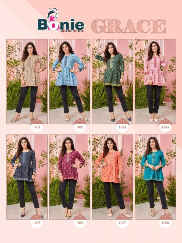 Bonie Grace Printed Cotton Western Fancy Tops Collection